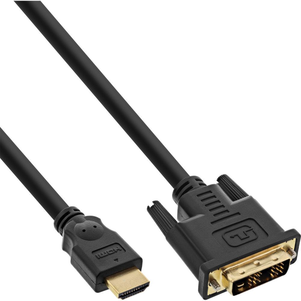 INLINE HDMI-DVI Kabel, vergoldete Kontakte, 19pol St auf 18+1 St, 3m