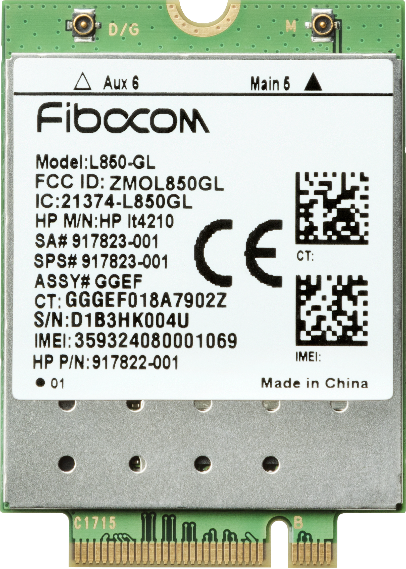 HP XMM 7360 - Wireless cellular modem - 4G LTE - M.2 Card - 150 Mbps - for EliteBook 735 G6, 745 G6,