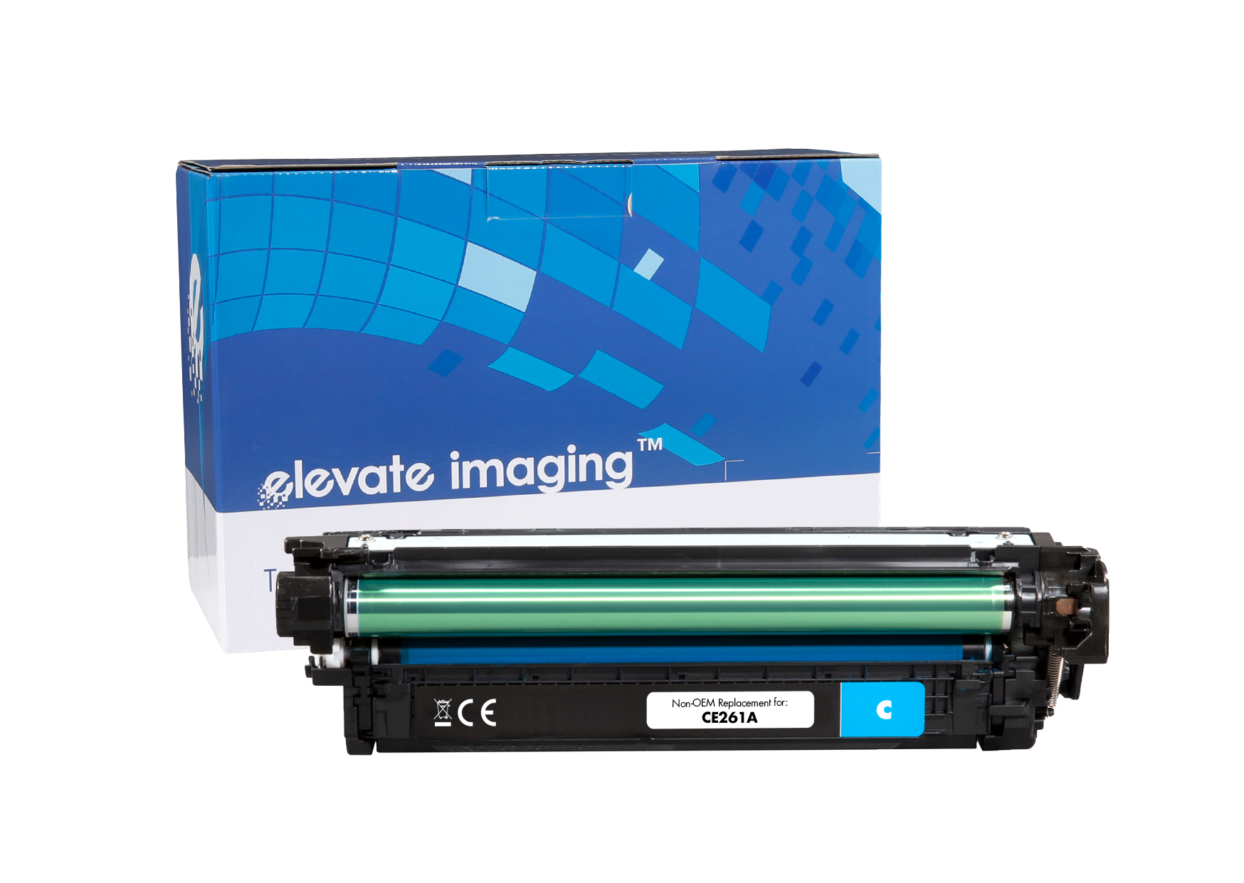 ELEVATE Toner Cartridge CE261A Cyan for HP LaserJet - 11K - Compatible - Remanufactured