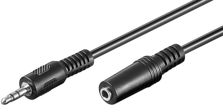 MICROCONNECT Audio 3.5mm 3m M-F Stereo 3m 3.5mm 3.5mm Schwarz (AUDLR3)