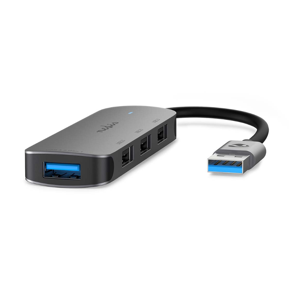 NEDIS USB-Hub | USB-A Stecker | 4x USB A Female | 4-Port port(s) | USB 2.0 / USB 3.2 Gen 1