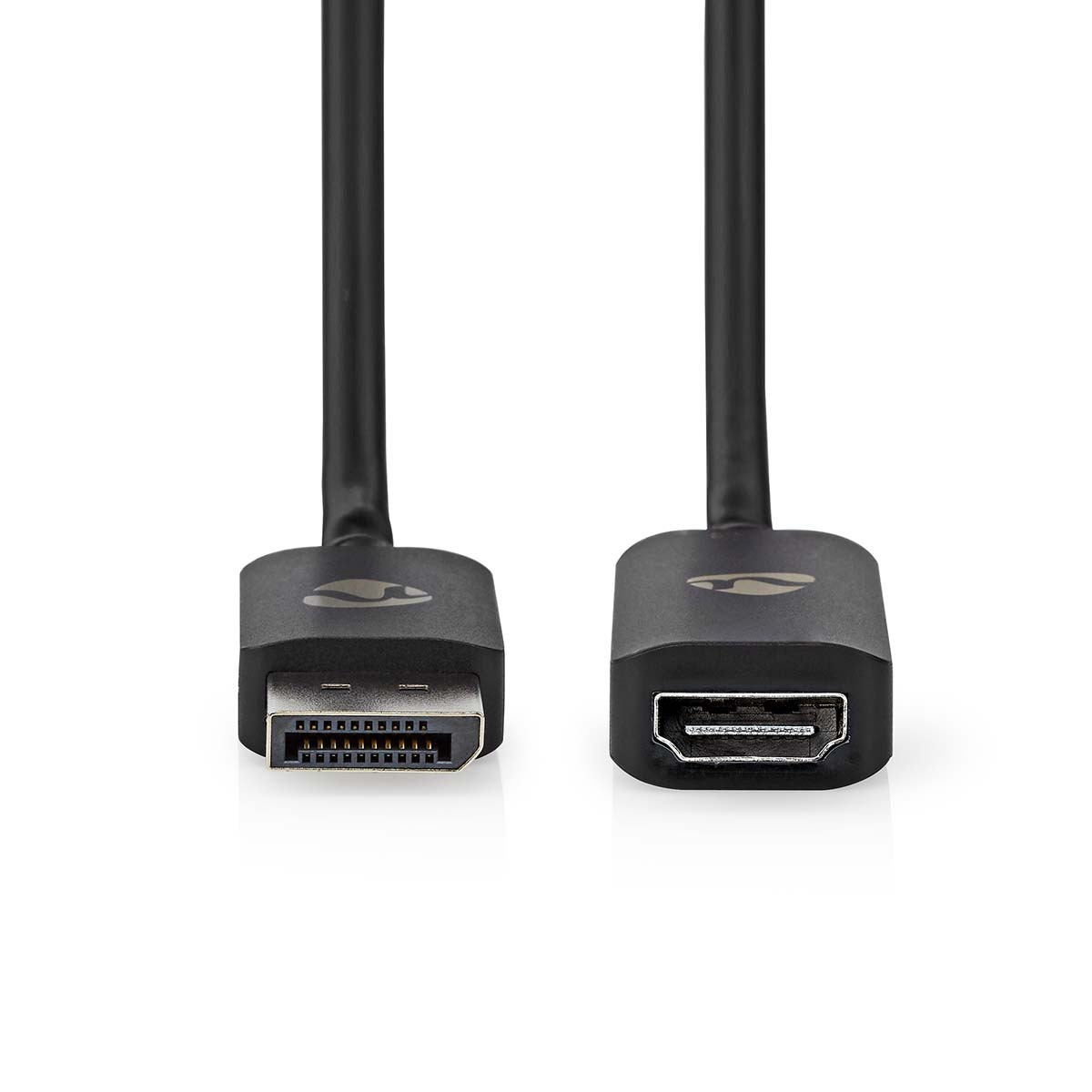 NEDIS 0,2 m Displayport-Stecker- HDMi Ausgang, 8K@30Hz | Vernickelt | Gerade | 0.20 m | Rund | TPE |