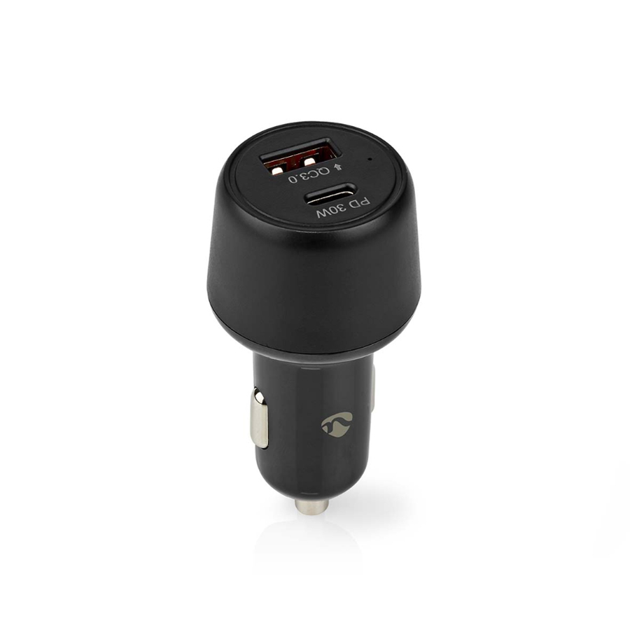 NEDIS Auto-Ladegerät 48 W 2x 3.0 A - Anzahl der Ausgänge: 2, Port Type: USB-A / USB-C?, Automatische