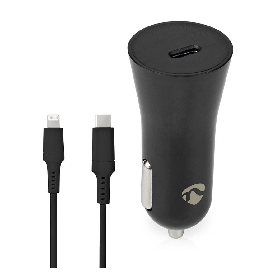 NEDIS Auto-Ladegerät 20W 1.67 2.22 3.0 A - Anzahl der Ausgänge: 1, Port Type: USB-C?, Lightning 8-Pi