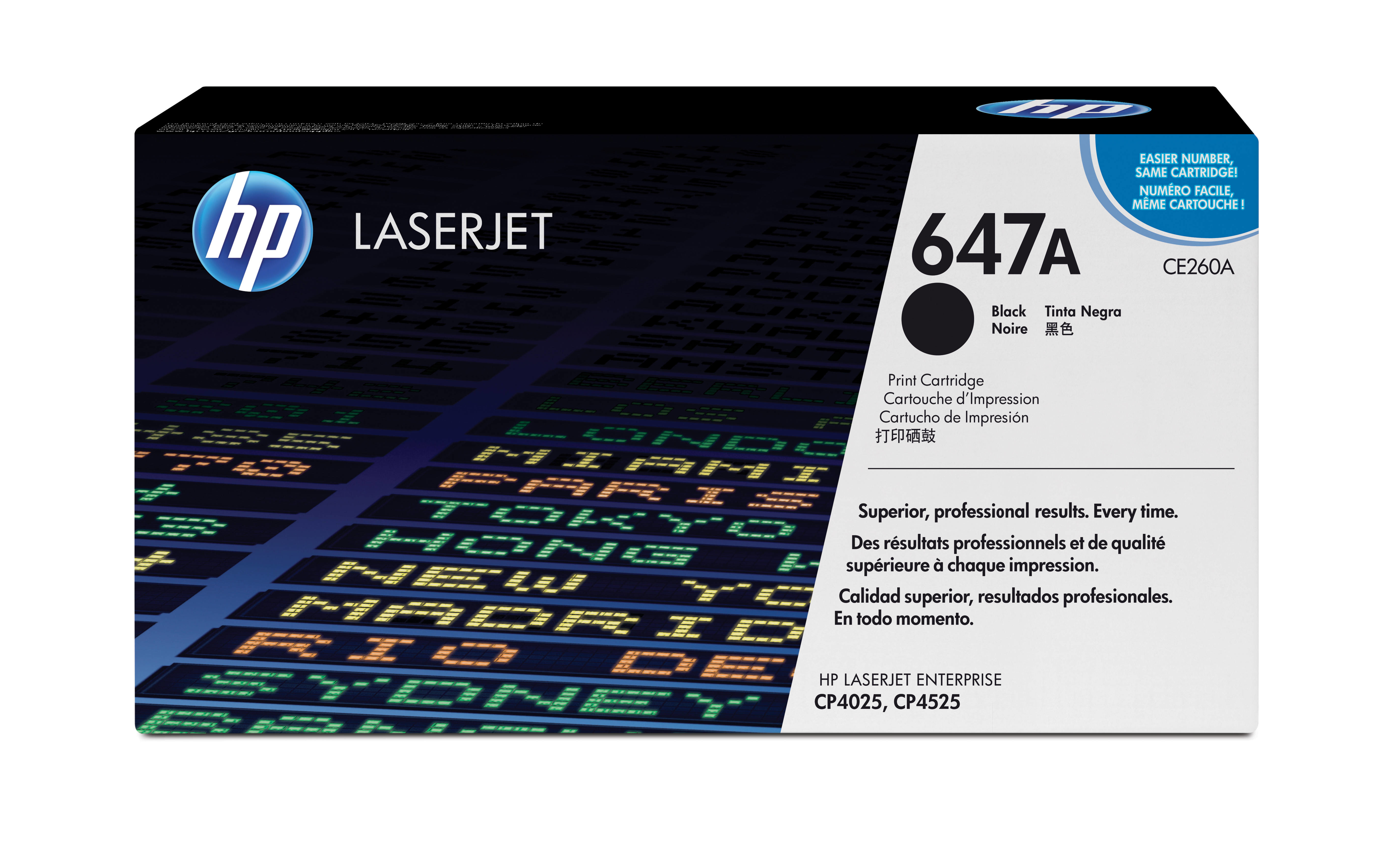 HP 647A Schwarz LaserJet Tonerpatrone (CE260A)