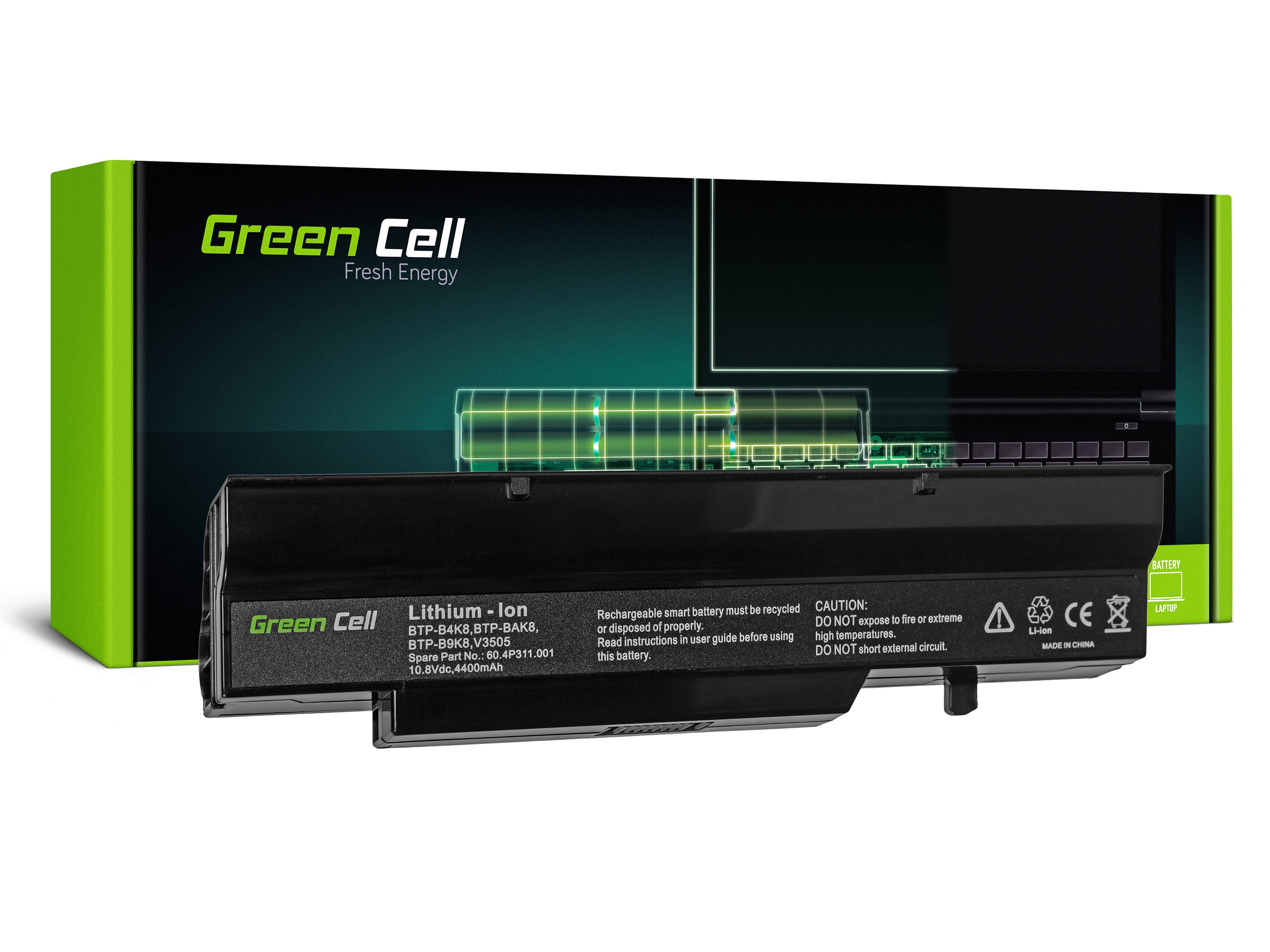GREEN CELL Laptop Battery for Fujitsu-Siemens Esprimo V5505 V6505 - 11.1V - 4400mAh