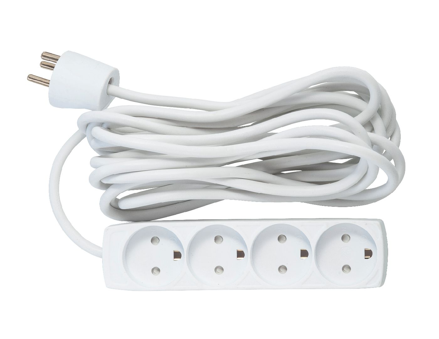 MICROCONNECT 4-way Danish Power Strip 5m (GRU00450WDK)