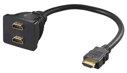 MICROCONNECT HDMI 19M - 2X HDMI 19F