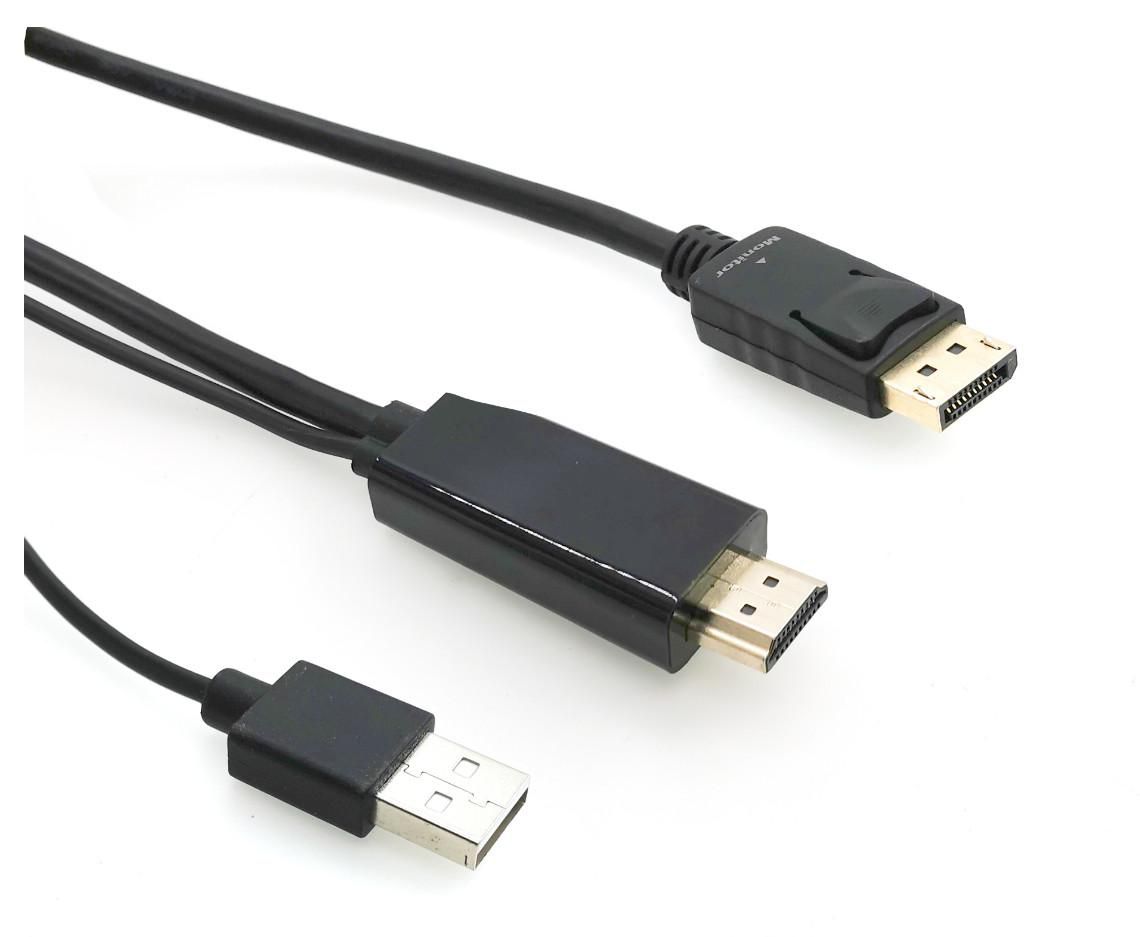 MICROCONNECT HDMI-DP-CON3 Videokabel-Adapter 3 m HDMI Typ A (Standard) DisplayPort Schwarz (HDMI-DP-