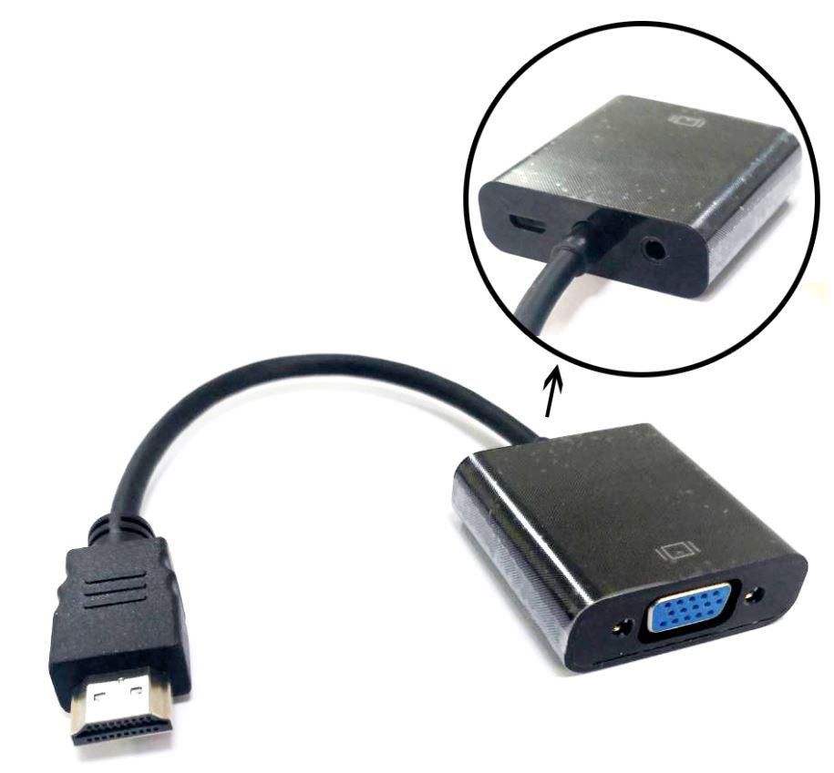 Adapter HDMI - VGA M/F, Black