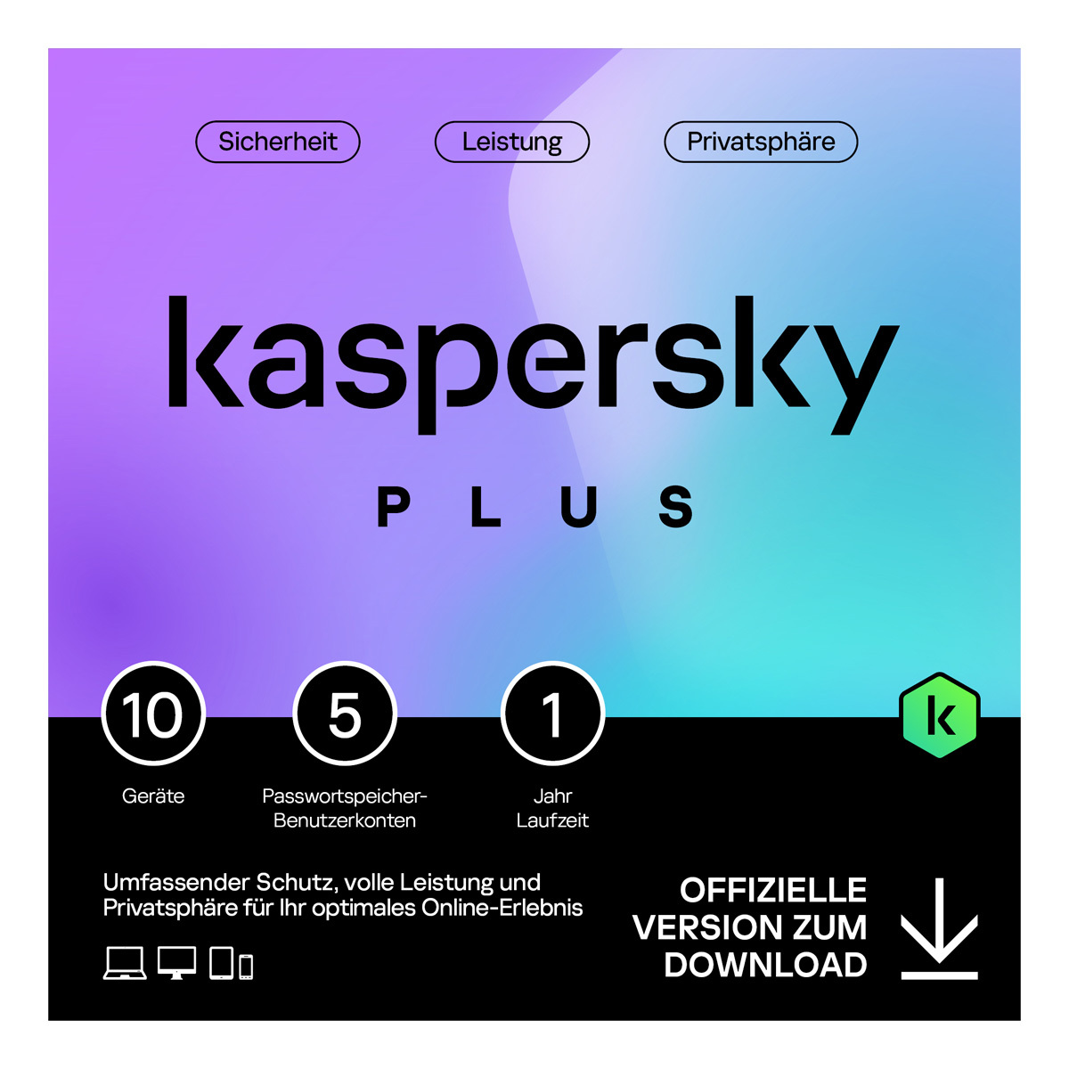 KASPERSKY LAB Kaspersky Plus (10 Devices - 1 Year) ESD