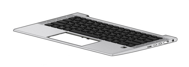 HP Top Cover W/Keyboard BL DEN