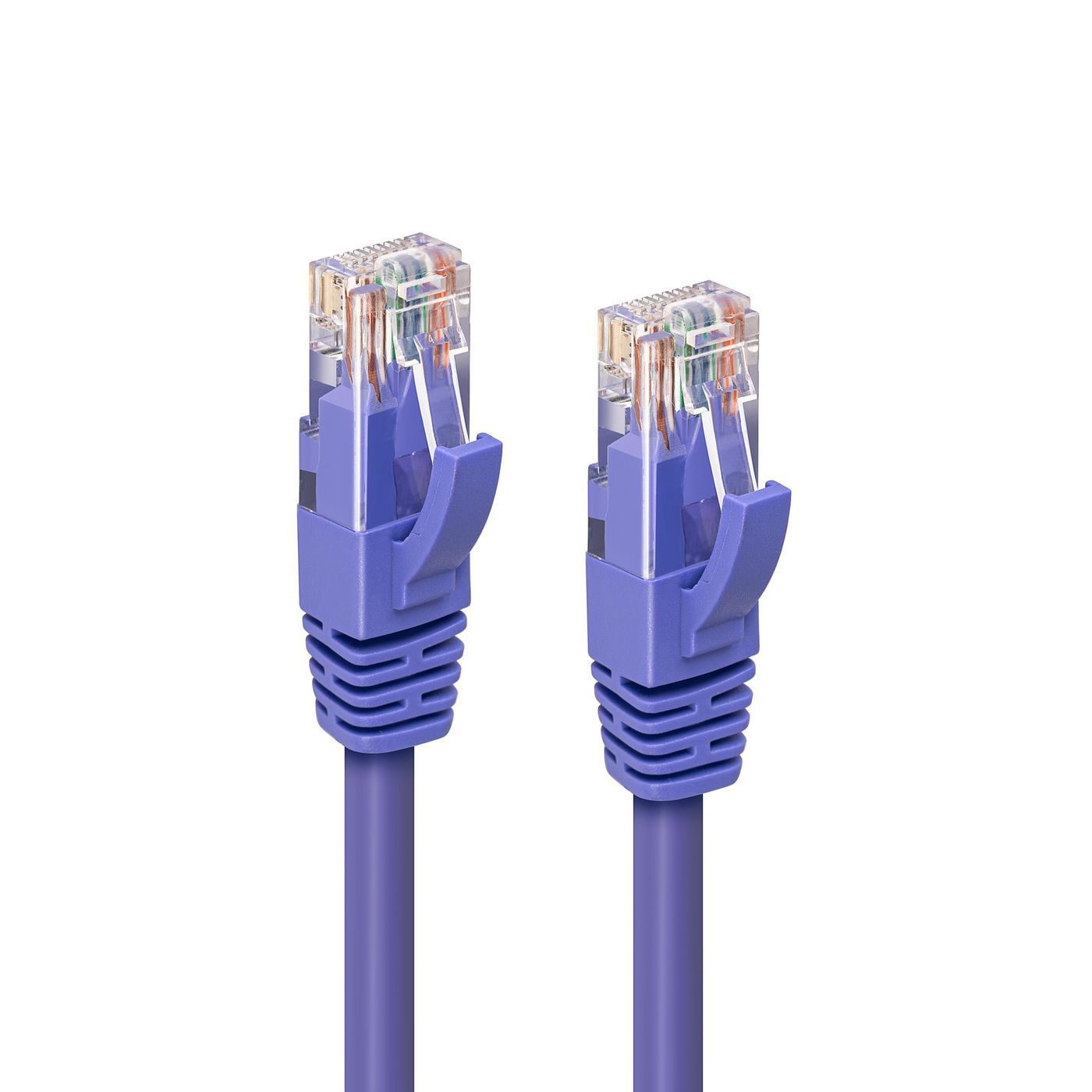 MICROCONNECT CAT6A UTP 0.25m Purple LSZH