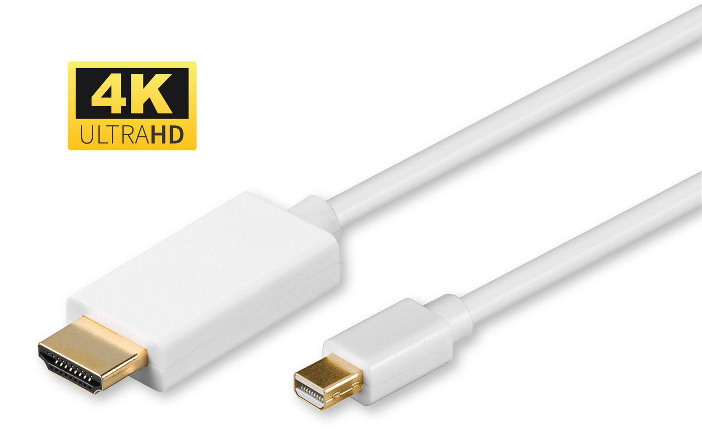 MICROCONNECT MDPHDMI3-4K 3m Mini DisplayPort HDMI Type A (Standard) Weiß Videokabel-Adapter