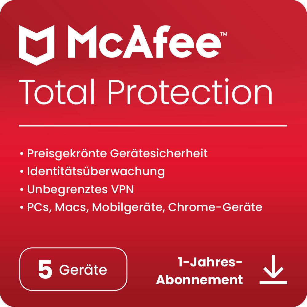 MCAFEE Total Protection [5 Gerät - 1 Jahr]