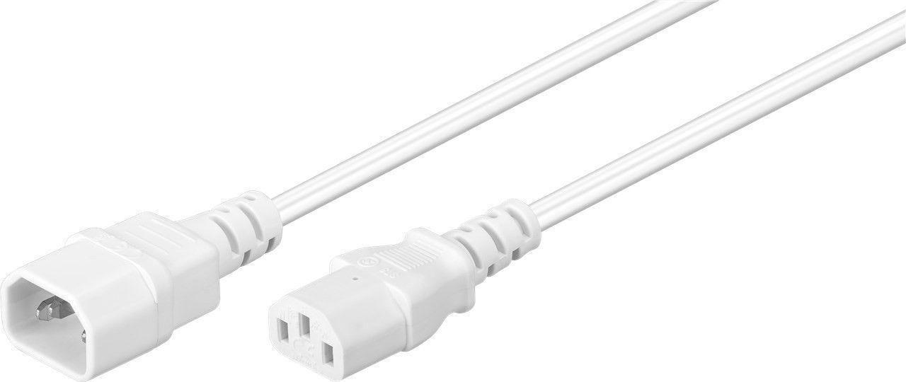 MICROCONNECT Power Cord C13 - C14 1m White (PE040610W)
