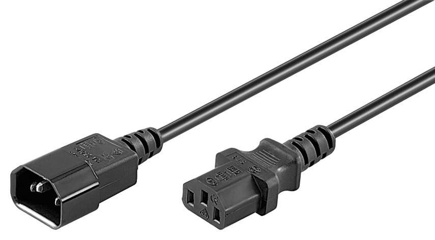 MICROCONNECT Power Cord C13-C14 1.5m Black