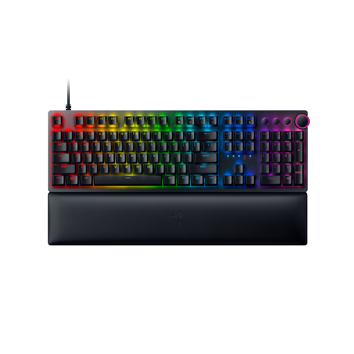 RAZER Huntsman V2 - optische Gaming Tastatur, Clicky Purple Switches, Chroma RGB, deutsches Layout (