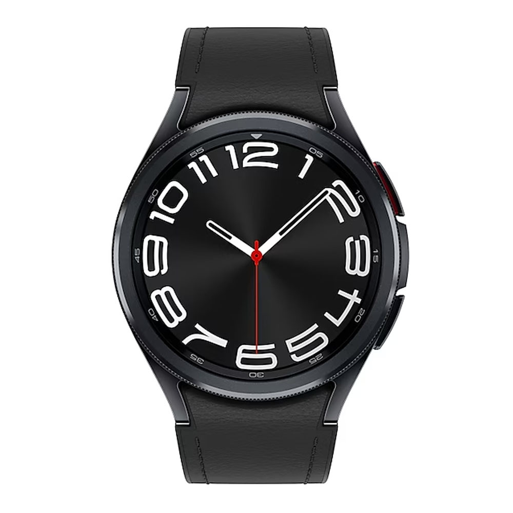 SAMSUNG Galaxy Watch6 Classic - 43 mm - intelligente Uhr mit Band - Hybrid-Eco-Leder - schwarz - Ban
