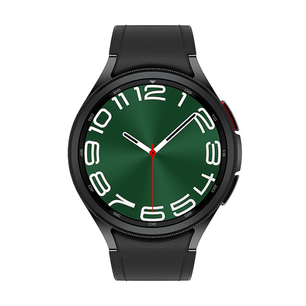 SAMSUNG Galaxy Watch6 Classic - 47 mm - intelligente Uhr mit Band - Hybrid-Eco-Leder - schwarz - Ban