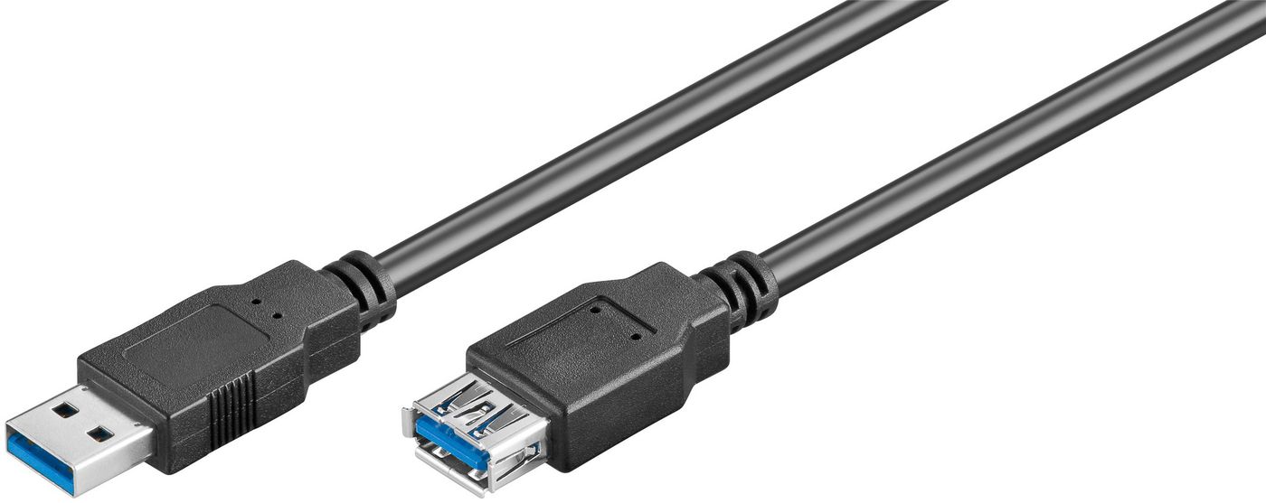 MICROCONNECT - USB-Verlängerungskabel - USB Typ A (W) bis USB Typ A (M) - USB 3.0 - 50 cm - Schwarz