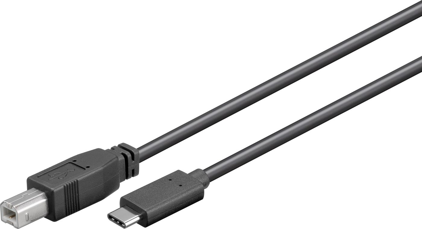 MICROCONNECT W127021090 USB Kabel 1,8 m USB 2.0 USB C USB B Schwarz (USB3.1C2B2)