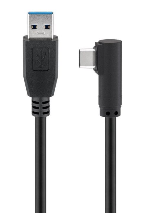 MICROCONNECT USB-C+ 90° to USB A 3.0, 0.5M (USB3.1CA05A)