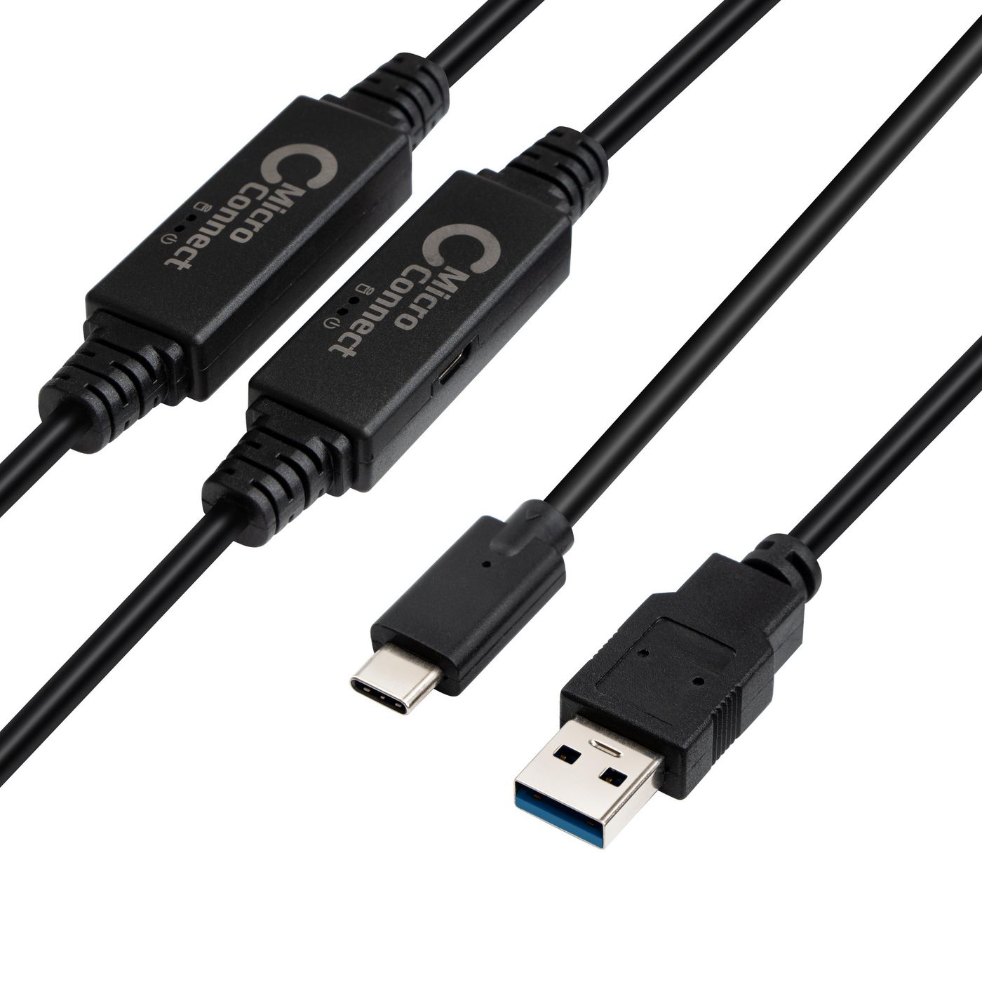 MICROCONNECT USB-C to USB 3.0 A cable 10m - Kabel - Digital/Daten (USB3.1CA10AMP)