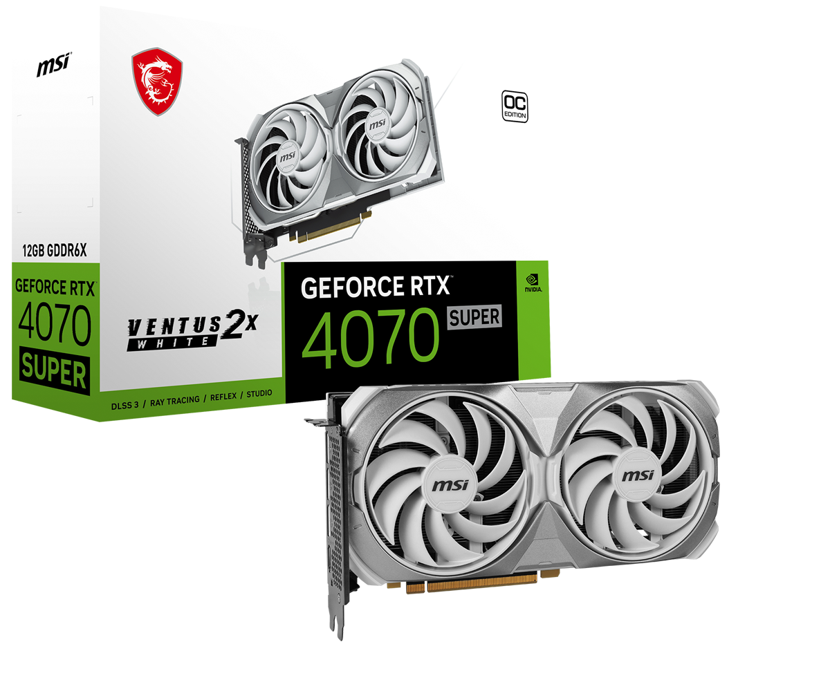 MSI GeForce RTX4070 SUPER VENTUS 2X WHITE OC 12GB