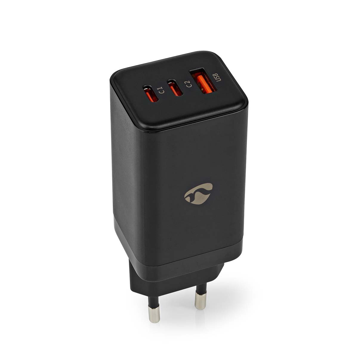 NEDIS Netzladegerät 65 W GaN Schnellladefunktion 3.0 3 A A - Anzahl der Ausgänge: 3, USB-A, 2x USB-C