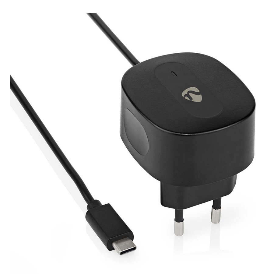 NEDIS Netzladegerät 15 W Schnellladefunktion 1x 3.0 A - Anzahl der Ausgänge: 1, USB-C? (Fixed) Kabel